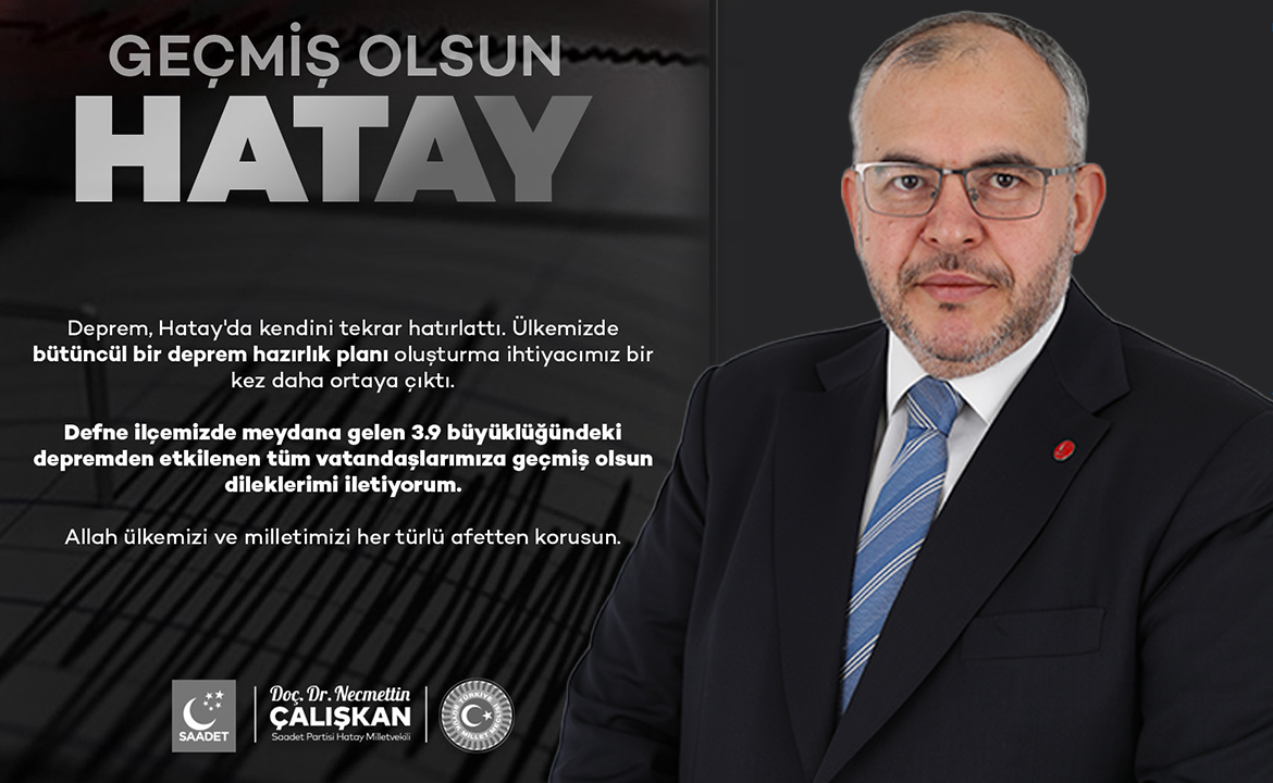 Milletvekili Çalışkan'dan Deprem Sonrası 'Ulusal Plan' Çağrısı