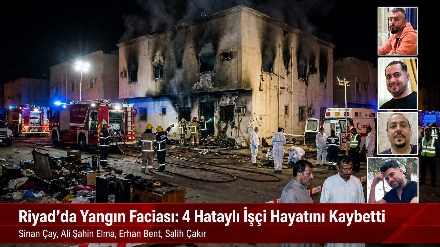 Riyad’da, işçilerin kaldığı evdeki yangında 4 Hataylı yaşamını yitirdi