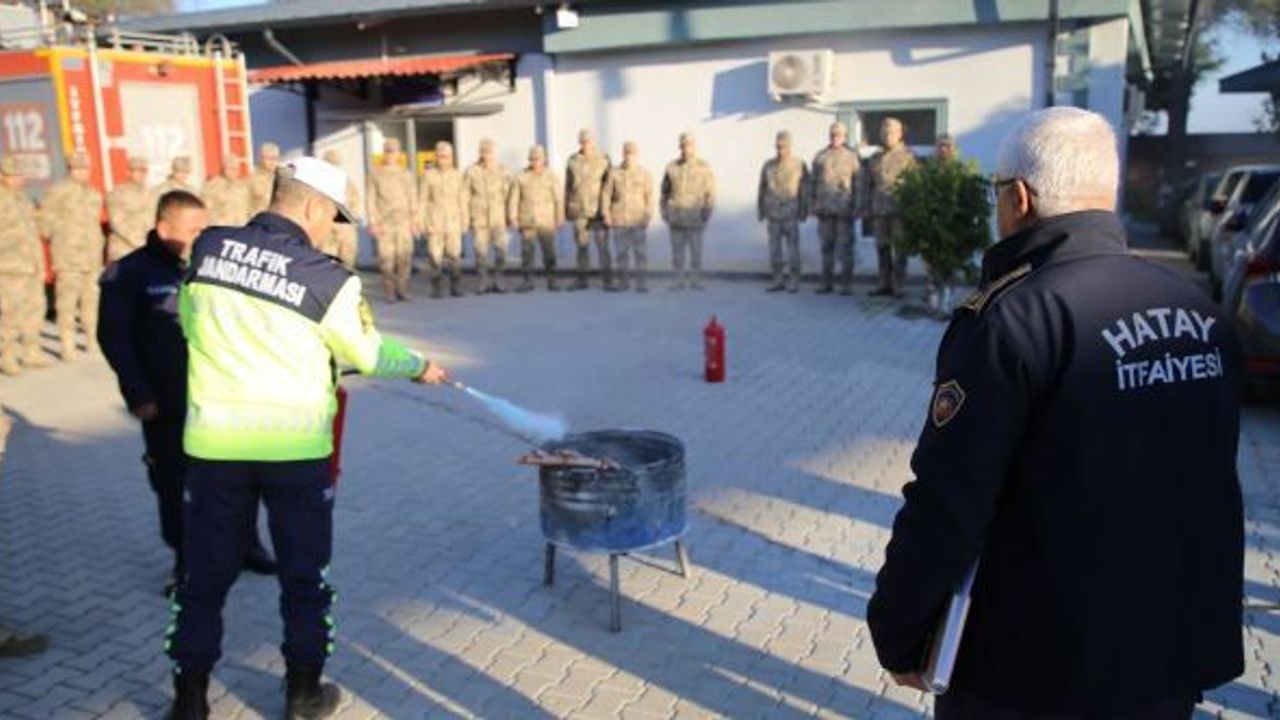 EMNİYET VE JANDARMA GÜÇLERİNE YANGIN EĞİTİMİ VERİLDİ