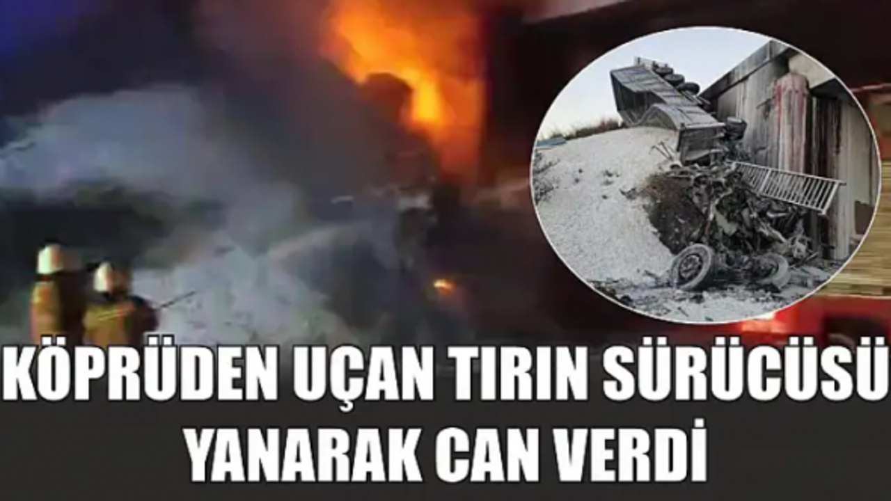 KÖPRÜDEN UÇAN TIRIN SÜRÜCÜSÜ YANARAK CAN VERDİ