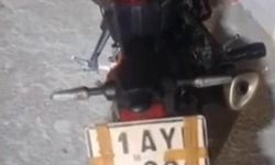 Plakayı yara bandıyla kapatan sürücü yakayı ele verdi