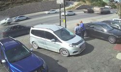 Belen'de otomobilin takla attığı anlar kamerada