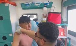 Ambulansta 20 saniye bile sürmeyen müdahale ilgi odağı oldu