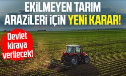 Ekilmeyen tarım araziler kiraya verilecek