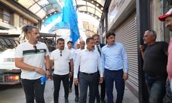 Vali Masatlı, Tarihi Uzun Çarşı’daki çalışmaları inceledi