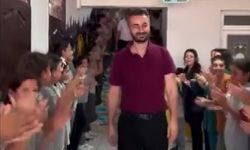 10 yıldır görev yaptığı okuldan alkışlarla uğurlandı