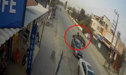 Motosiklet, otomobile ok gibi saplandı