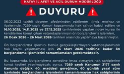 Hatay AFAD’dan Hak Sahiplerine Son Çağrı