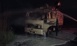 Kamyon alevlere teslim oldu