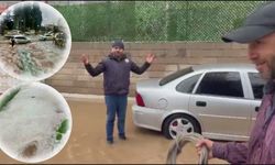 Dolu ve sağanak yağış sonrası sel meydana geldi
