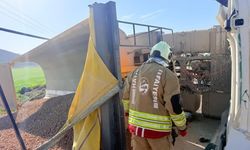 Kırıkhan’da devrilen hafriyat kamyonunun sürücüsü yaralandı