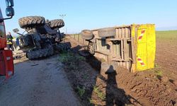 Reyhanlı’da devrilen traktörün sürücüsü yaralandı