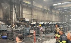 Dörtyol'da tel fabrikasında yangın