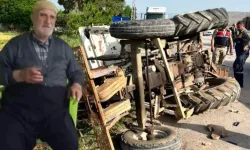 Devrilen traktörün 80 yaşındaki sürücüsü öldü