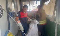 Antakya'da eve giren yılanı itfaiye yakaladı