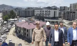 Defne ilçe jandarma komutanlığı hizmet binasında inşaat çalışmaları sürüyor