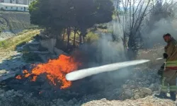 Antakya'da hurdalık ve çöplük yangını