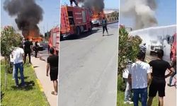 Seyir halindeki pikap alevlere teslim oldu