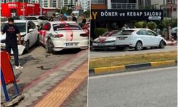 Gelin arabası otomobille çarpıştı: 1 yaralı
