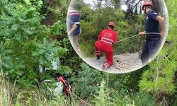 Uçurumdan uçan otomobilin sürücüsü yaralandı