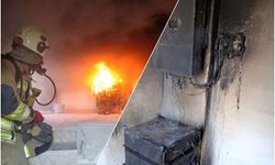 Arsuz’da güneş enerjisi sistemlerinin akülerinde yangın çıktı