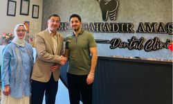 Başkan Öksüz'den, Diş Hekimi Erk Bahadır Amaç’a Hayırlı Olsun Ziyareti