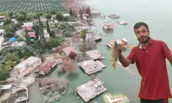 Sular altında kalan köy olta balıkçılarının uğrak noktası oldu