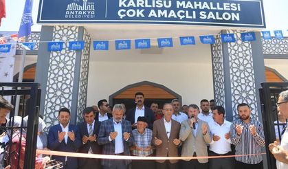 Antakya Belediyesi’nin inşa ettiği çok amaçlı salon hizmete açıldı