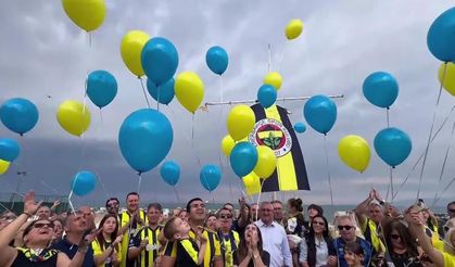 Balonlar kanseri yenen Fenerbahçeli Tamer Talha için gökyüzüne bırakıldı