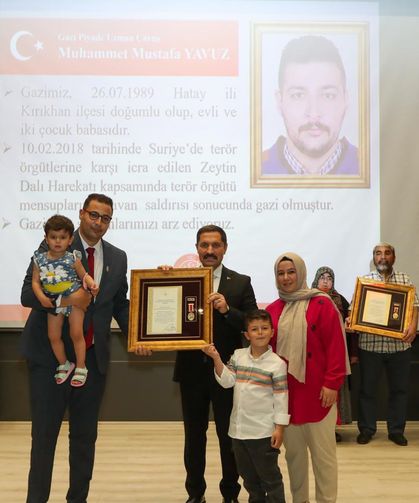 Hatay’da devlet övünç madalyası takdimi yapıldı