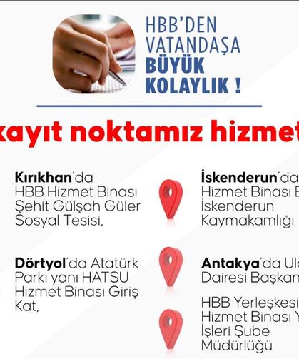 HBB’den vatandaşa büyük kolaylık!
