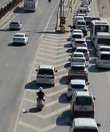 'Kaynak' yapan sürücüler dron kamerasıyla tespit edildi
