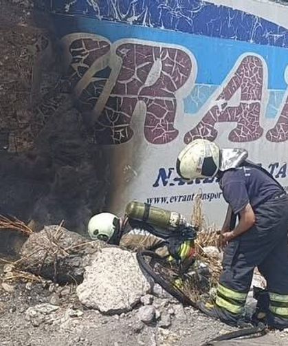 İş yerinde çıkan yangın kontrol altına alındı