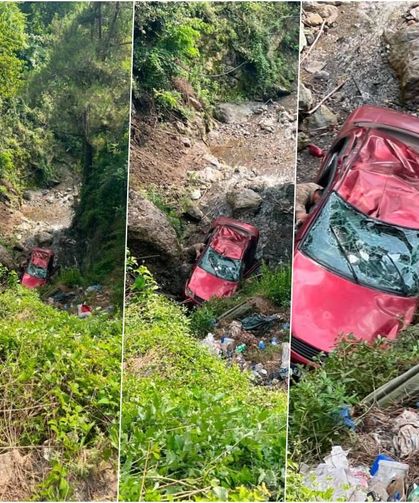 Payas'ta uçurumdan yuvarlanan otomobilin sürücüsü yuvarlandı