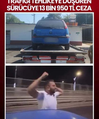 Otomobili dans ederek kullandı, 103 bin 965 lira ceza yedi