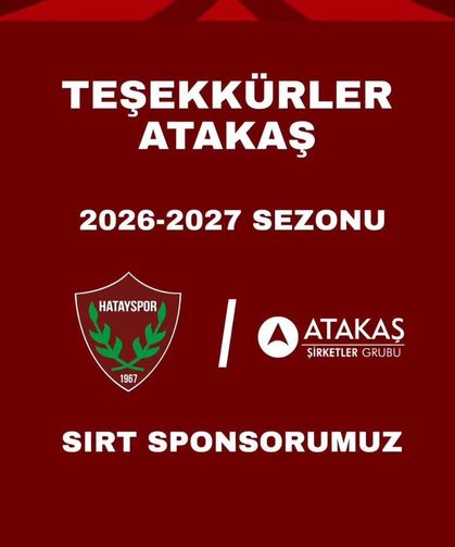 Atakaş yeniden Hatayspor’a sponsoru oldu