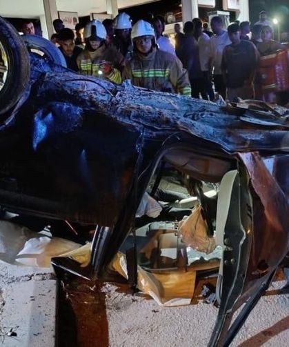 Defne’de takla atan otomobilin sürücüsü yaralandı