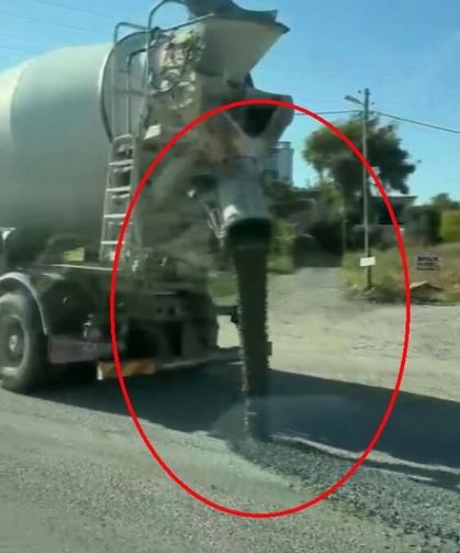 Yola beton dökerek ilerleyen miksere 191 bin TL ceza