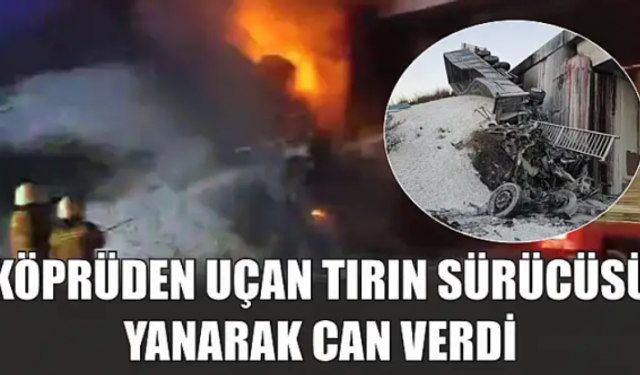 KÖPRÜDEN UÇAN TIRIN SÜRÜCÜSÜ YANARAK CAN VERDİ