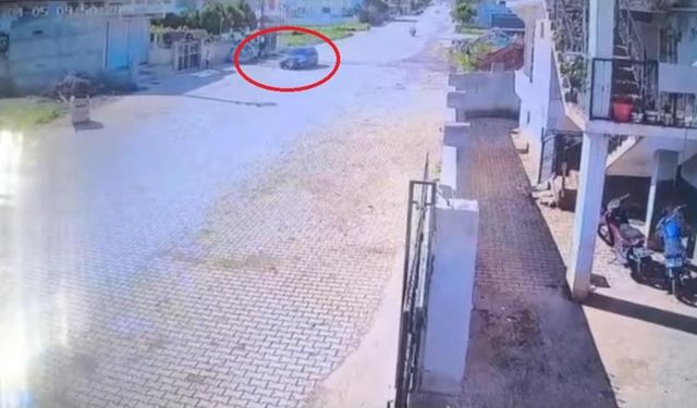 Küçük çocuğun otomobilin altında ezildiği anlar kamerada