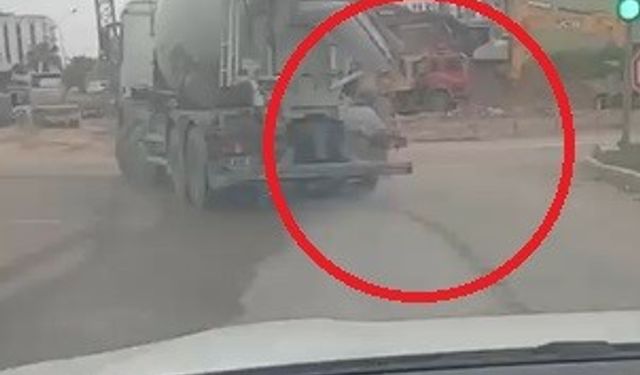 Yola beton döken mikser sürücüsüne para cezası uygulandı