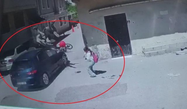Ölümden kıl payı kurtulan küçük kızın o anları kamerada