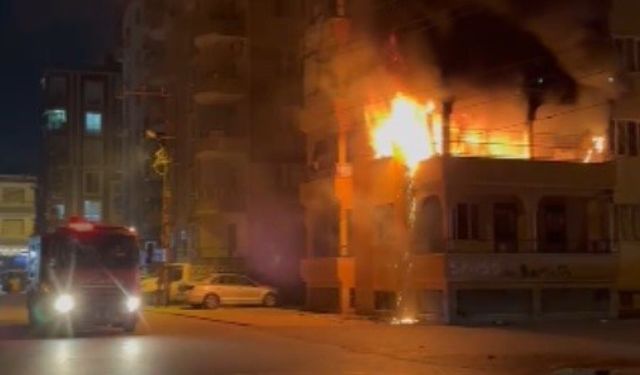 Apartman dairesi alevlere teslim oldu