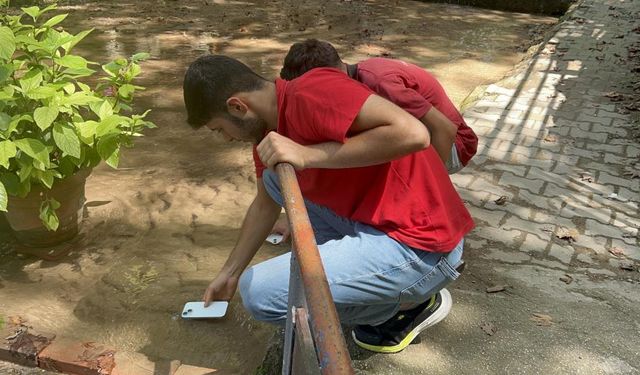 Sıcaklığın 45 dereceyi bulmasıyla telefonlarını suda soğuttular