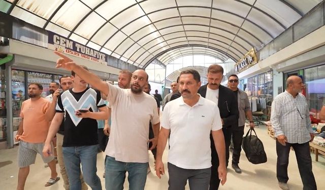Vali Masatlı, Tarihi Uzun Çarşı’daki çalışmaları inceledi