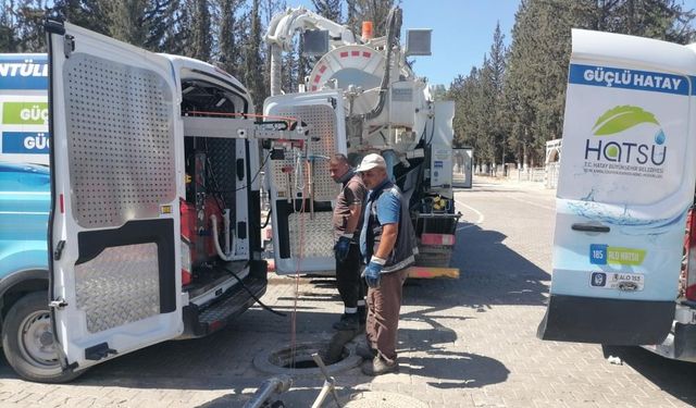 Hatay’da kanalizasyon ve yağmur suyu hatlarında yaşanan sorunlar teknolojiyle çözülüyor