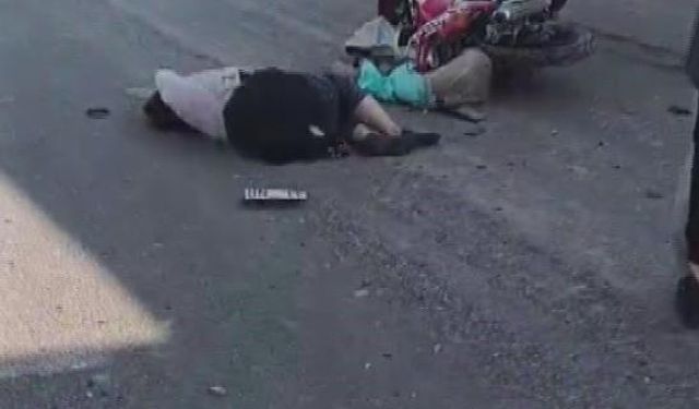 Otomobille motosiklet kafa kafaya çarpıştı: 2 yaralı