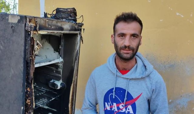 Buzdolabının kablosundan çıkan yangında anne ve oğul pencereden atlayarak canını kurtardı