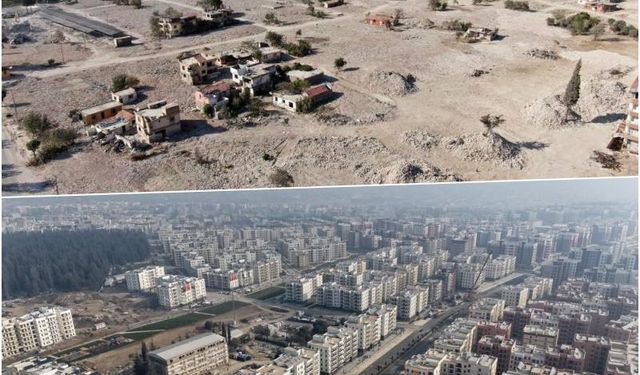 Depremde tamamen yıkılan Emek Mahallesi, inşa çalışmalarıyla yeniden ışıl ışıl