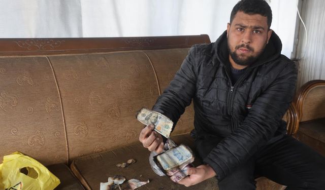 Depremde eşini ve evladını kaybeden kadın, yangında tüm birikimini ve yuvasını kaybetti